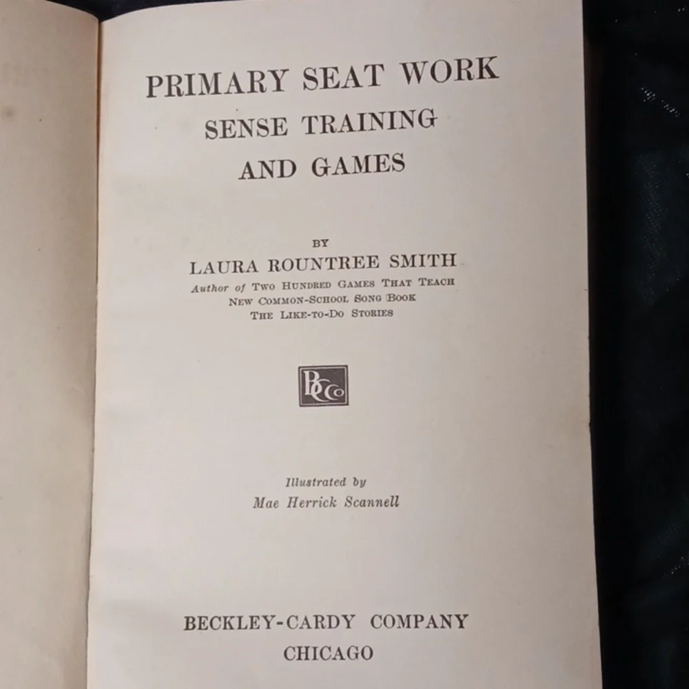 Primary Seat Work Sense Training and Games book by Laura Roundtree Smith in 1919 - Picture 3 of 10